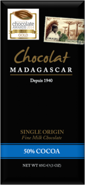 Madagascar 50% piena šokolāde, 85g