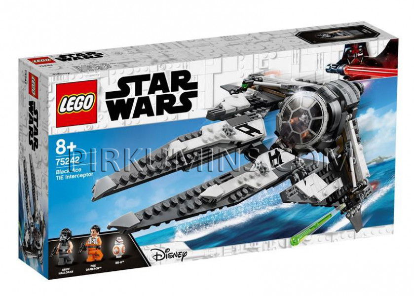 75242 LEGO® Star Wars Black Ace TIE Interceptor, no 8+ gadiem NEW 2019!