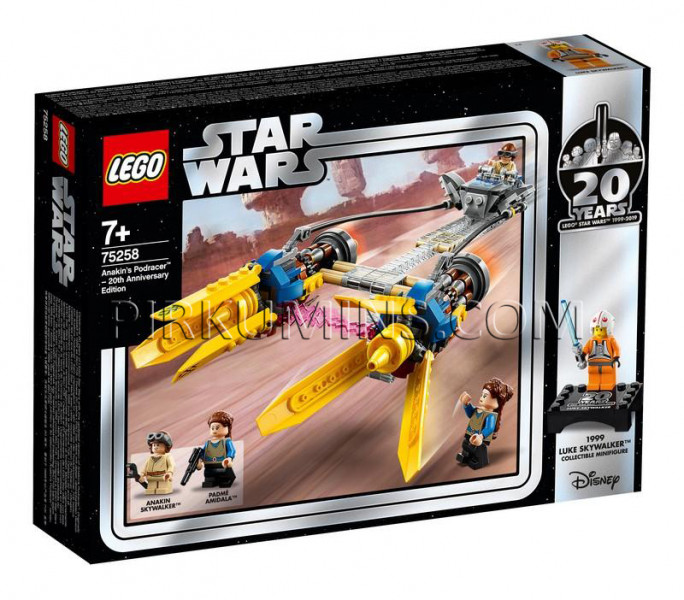 75258 LEGO® Star Wars Anakin's Podracer™ – 20th Anniversary Edition, no 7+ gadiem NEW 2019!