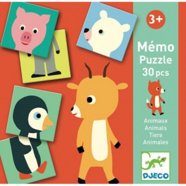 DJ08126 DJECO Atmiņas un saderíbas spēle - Dzīvnieku puzle