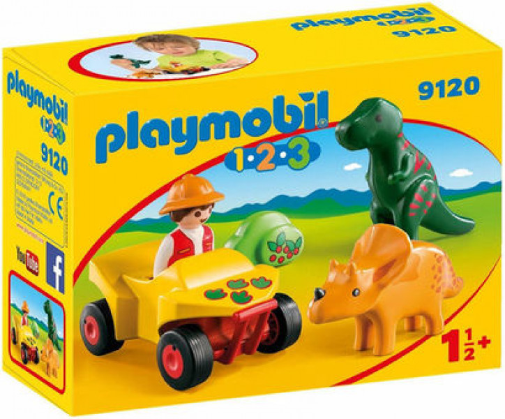 9120 PLAYMOBIL® 1.2.3. Pētnieks ar dinozauriem,no 1.5+