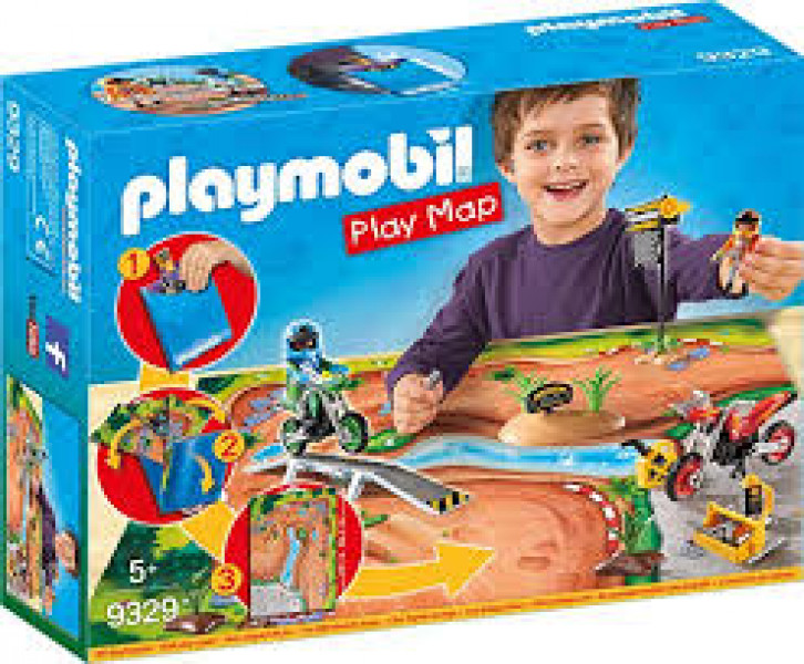 9329 PLAYMOBIL® Play Map motociklists ar trasi, no 5+