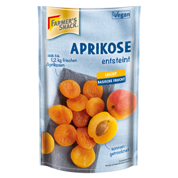 Farmer's Snack Aprikozes žāvētas, bez kauliņiem, apstrādātas ar sēru, mīkstas, 200g,