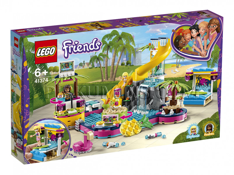 41374 LEGO® Friends Вечеринка Андреа у бассейна, c 6+ лет NEW 2019!(Maksas piegāde eur 3.99)