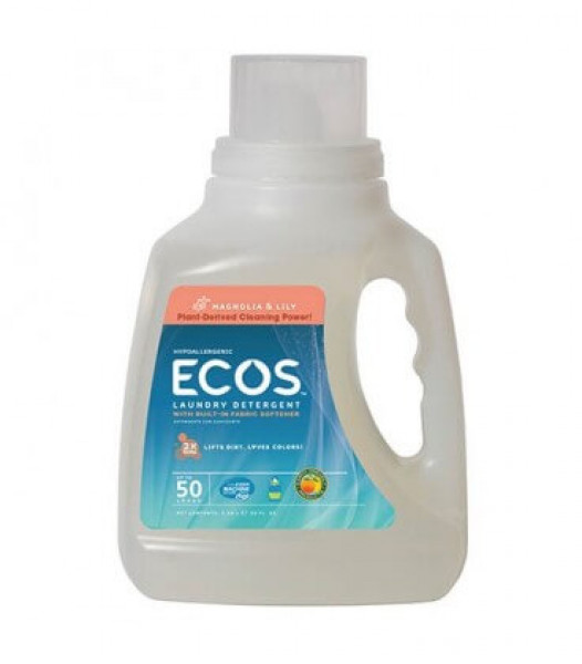 ECOS Šķidrais veļas mazgāšanas līdzeklis ar magnoliju un liliju aromātu, ar mīkstinātāju. (1.5L)