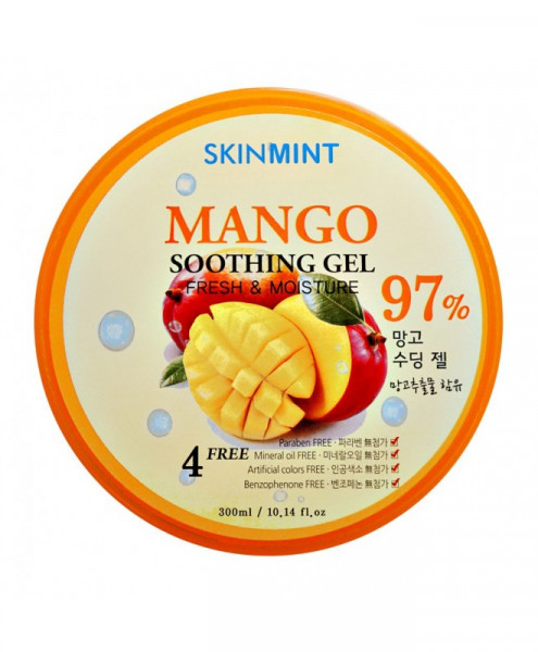 Skinmint Mango Soothing gēls 97%. Universāls mitrinošs mango gēls.