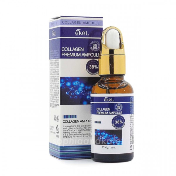 Ekel Collagen Premium Ampoule. Ādas tvirtumam un elastībai ar kalogēnu.