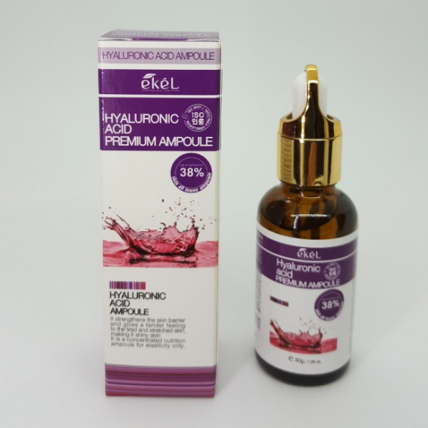 Ekel Hyaluronic Acid Premium Ampoule. Mitrinošs serums ar hialuronskābi.