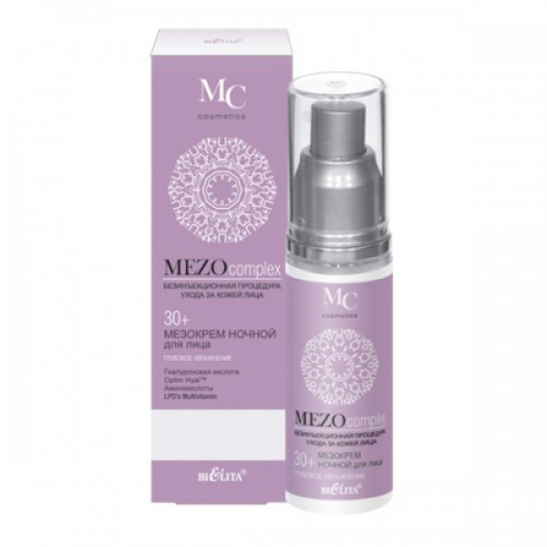 MezoComplex. Mezokrēms nakts sejai 30+ Dziļā mitrināšana (50 ml)