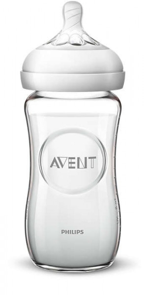 SCF053/17 Philips Avent stikla Natural barošanas pudelīte 240ml no 1mēn.