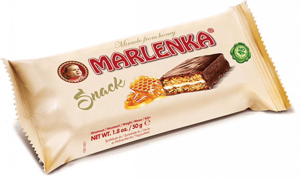 Marlenka Snack mini medus kūciņa ar pildījumu un glazūru, 50g