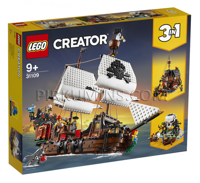 31109 LEGO® Creator Pirātu kuģis, no 9+ gadiem NEW 2020! (Maksas piegāde eur 3.99)