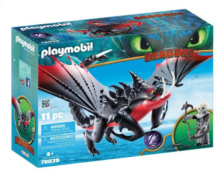 70039 PLAYMOBIL® Dragons Deathgripper ar Grimmelu, no 4+