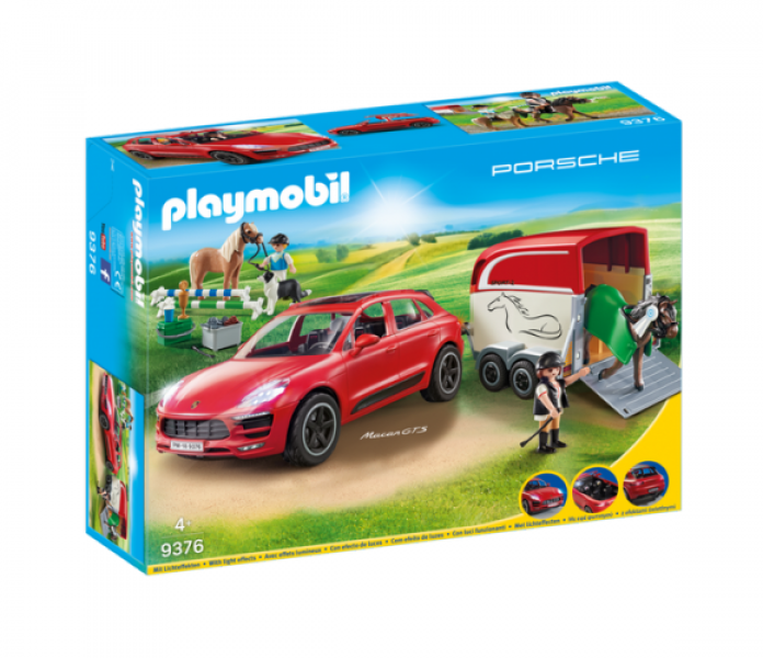 9376 PLAYMOBIL® Porsche Macan GTS, Porsche ar piekabi, no 4+