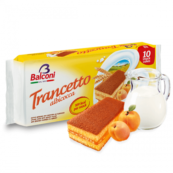 Balconi Trancetto biskvīts ar aprikožu pildījumu (26%), 280g