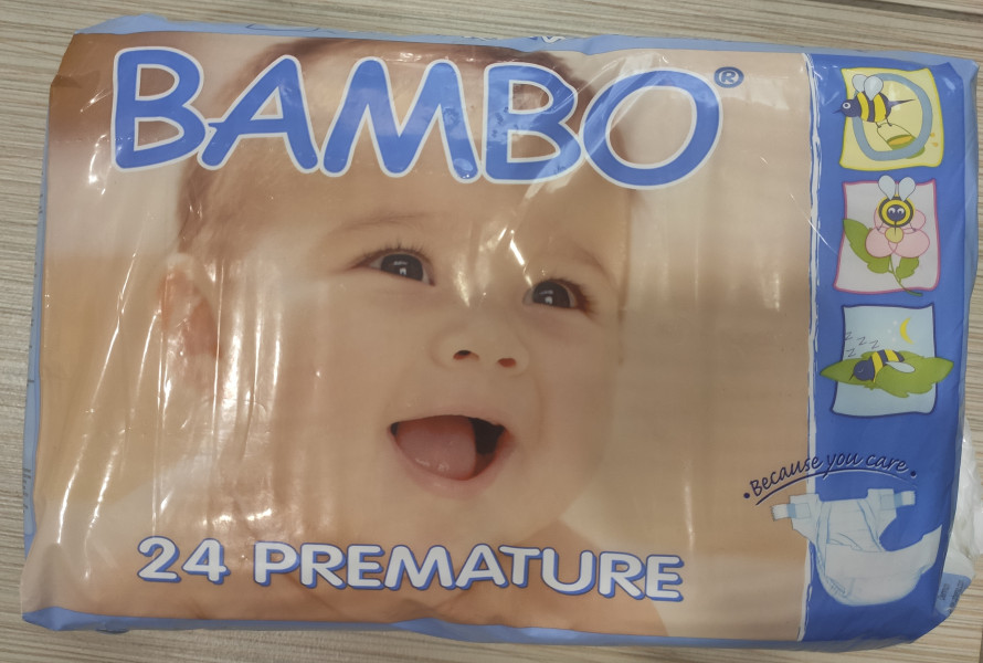 Bambo Nature Ekoloģiskās autiņbiksīteso premature (0-3kg), 24 gab.