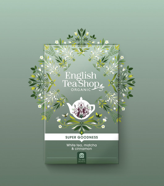 English Tea Shop organiskā Baltā tēja ar matcha un kanēli, 20 paciņas