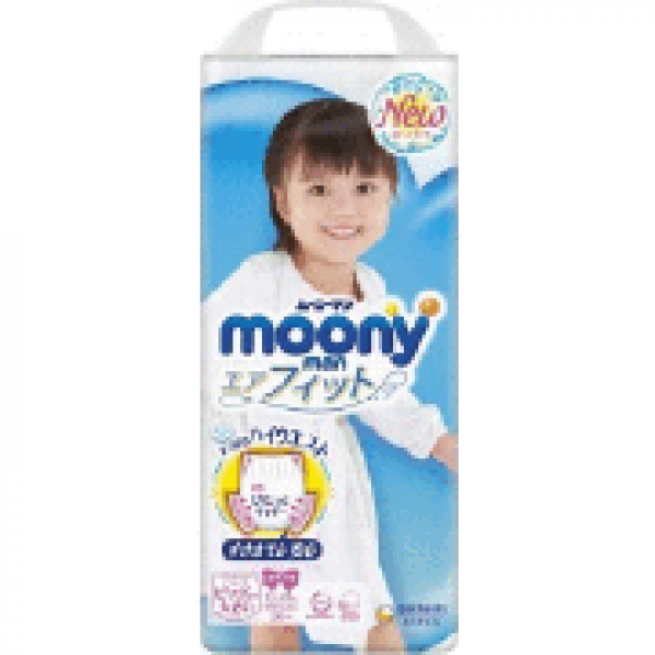 Moony удобные штанишки - трусики XХL для девочек 13-28кг, 26 шт, Произведены в Японии