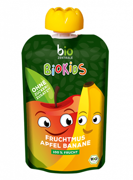 Bio-Zentrale пюре из яблок и бананов для детей, 90g, 10039