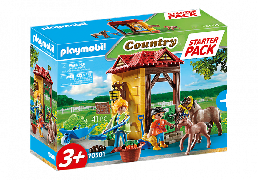 70501 PLAYMOBIL® Starter Pack Zirgu ferma, no 3+ gadiem NEW 2021!