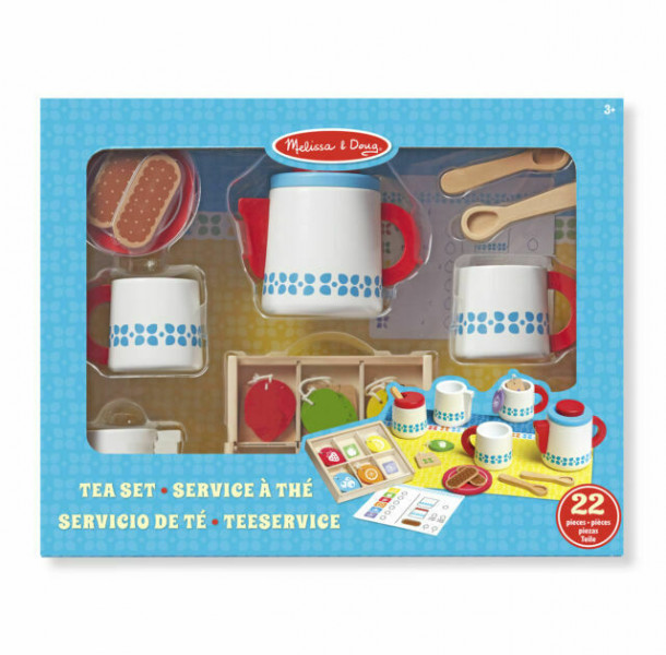 Melissa&Doug Bērnu koka tējas trauciņu komplekts no 3gadiem, 19843