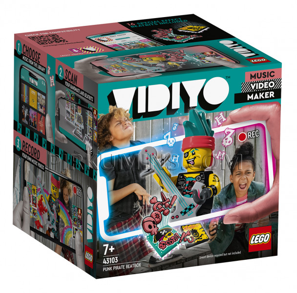 43103 LEGO® Vidiyo Punk Pirate BeatBox (Битбокс Пирата Панка), c 7 лет NEW 2021!(Maksas piegāde eur 3.99)