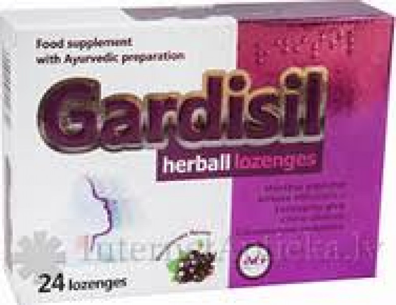 Gardisil herball sūkājamās tabletes ar upeņu garšu elpošanas veselībai, 24 tabl.