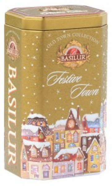 Akcija! Basilur Old Town Collection Festive town melnā tēja, 75g