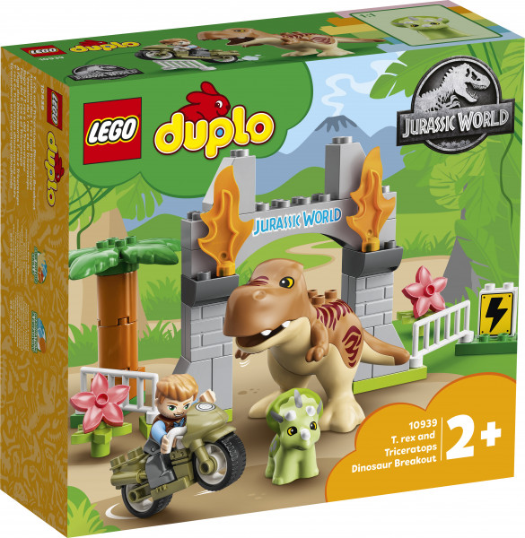 10939 LEGO® DUPLO Побег динозавров: тираннозавр и трицератопс, от 2+ лет NEW 2021!