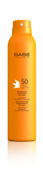 BABE Caurspīdīgs saules aizsarglīdzeklis mitrai ādai SPF 50, 200ml