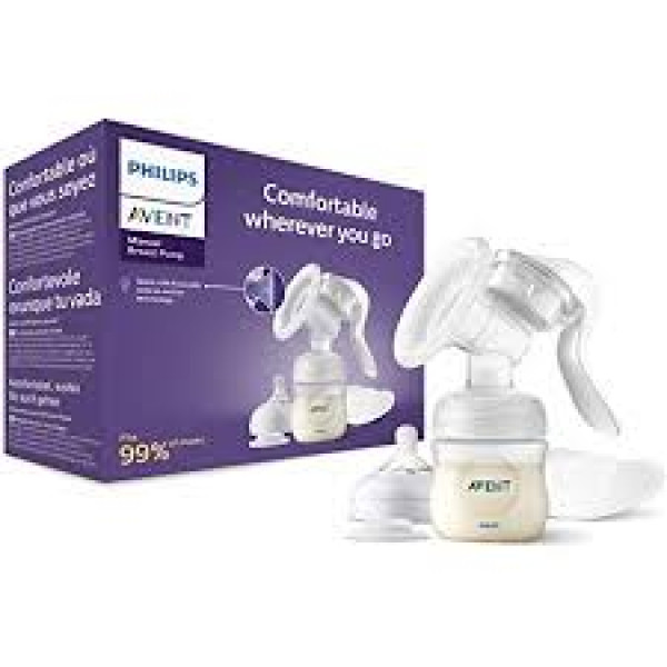 SCF430/10 Philips AVENT Natural Manuālais krūts pumpis + pudelīte