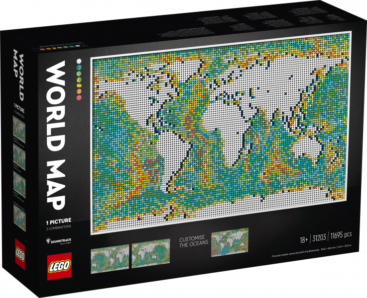 31203 LEGO® Art World Map Карта мира, с 18+ лет NEW 2021!