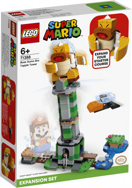 71388 LEGO® Super Mario Дополнительный набор «Падающая башня босса братца-сумо», с 6+ лет NEW 2021! (Maksas piegāde eur 3.99)