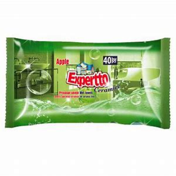 EXPERTTO mitrās salvetes virsmu tīrīšanai, 40 gb