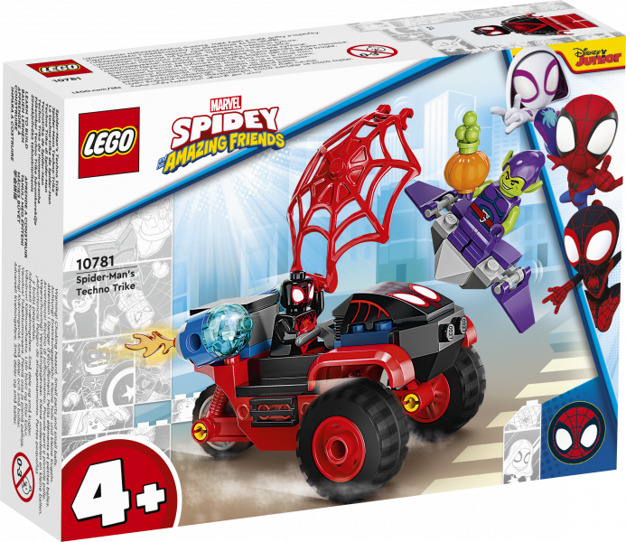 10781 LEGO® Marvel Miles Morales: Zirnekļcilvēka tehnotrīsritenis, no 4+ gadiem NEW 2022!