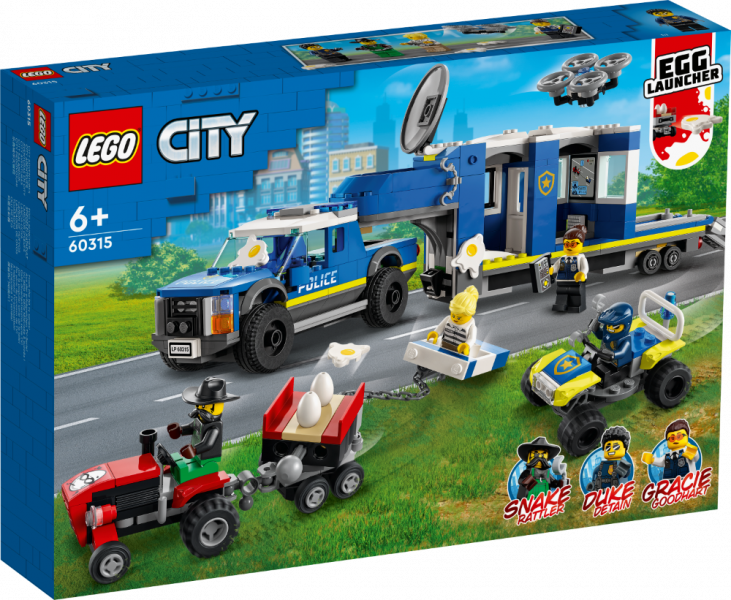 60315 LEGO® Полицейский мобильный командный трейлер, c 5+ лет, NEW 2022! (Maksas piegāde eur 3.99)