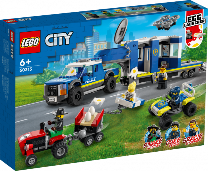 60315 LEGO® City Policijas mobilais komandcentrs, 5+ gadiem, NEW 2022! (Maksas piegāde eur 3.99)