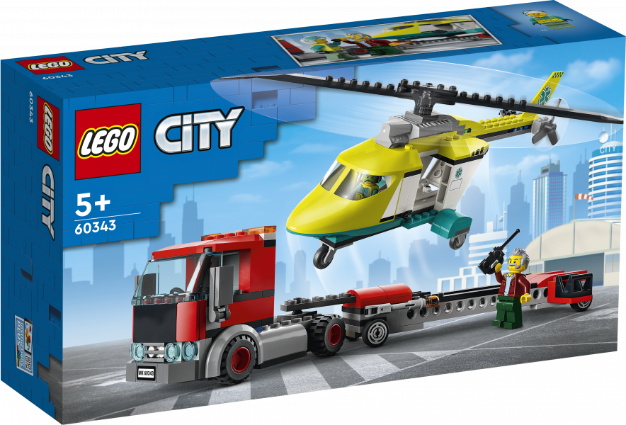 60343 LEGO® City Грузовик для спасательного вертолёта,c 5+ лет NEW 2022!(Maksas piegāde eur 3.99)
