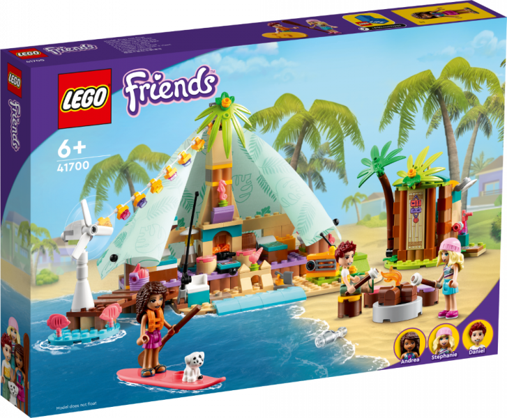 41700 LEGO® Friends Pludmales glempings, 6+ gadiem, NEW 2022!(Maksas piegāde eur 3.99)