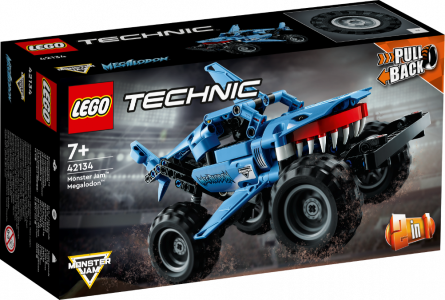 42134 LEGO® Technic Monster Jam™ Megalodon™, 7+ gadiem, NEW 2022! (Maksas piegāde eur 3.99)