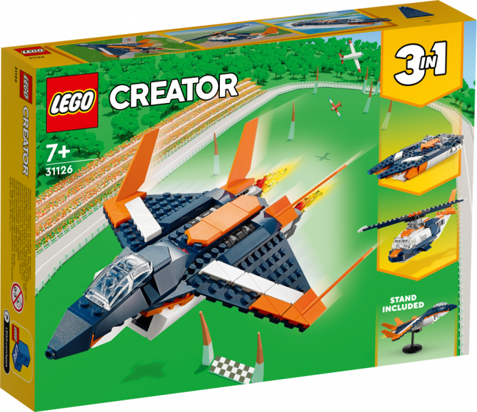 31126 LEGO® Creator Virsskaņas reaktīvā lidmašīna no 7+ gadiem NEW 2022! (Maksas piegāde eur 3.99)