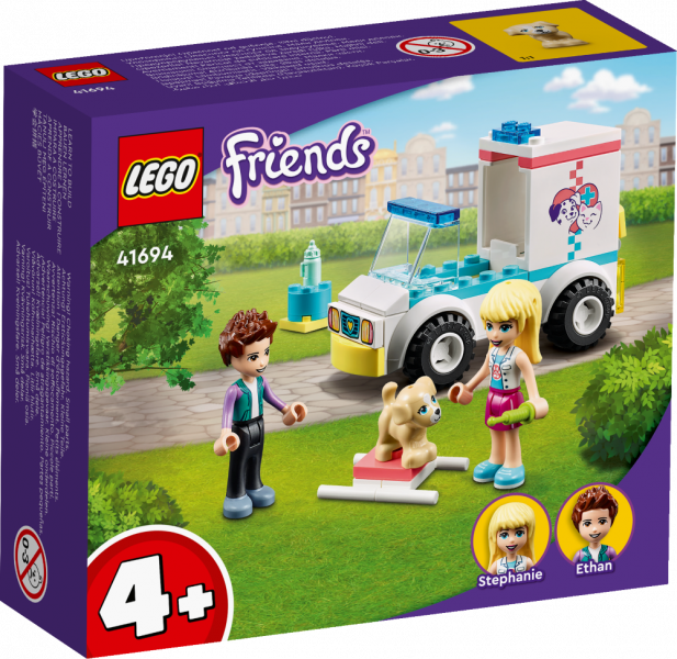 41694 LEGO® Friends Mājdzīvnieku klīnikas neatliekamās palīdzības auto no 4+ gadiem NEW 2022!