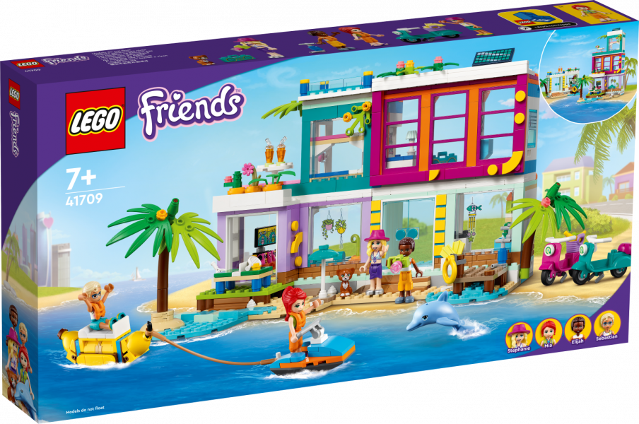 41709 LEGO® Friends Atpūtas māja pludmalē no 7+ gadiem NEW 2022! (Maksas piegāde eur 3.99)