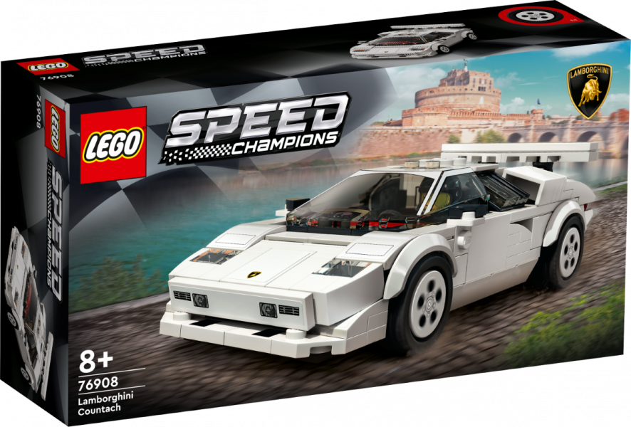 76908 LEGO® Speed Champions Lamborghini Countach no 8+ gadiem NEW 2022! (Maksas piegāde eur 3.99)