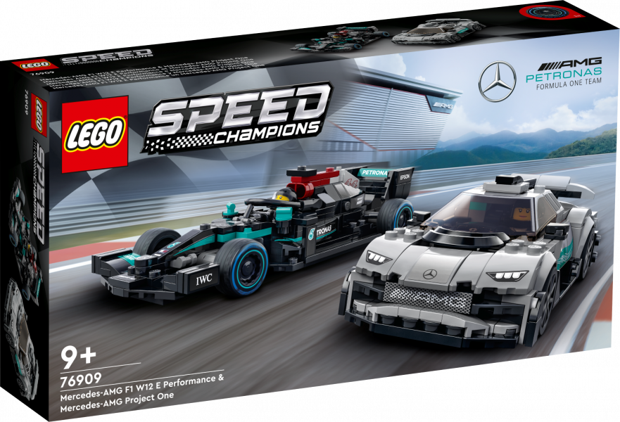 76909 LEGO® Speed Champions Mercedes-AMG F1 W12 E Performance un Mercedes-AMG Project Oneno 9+ gadiem NEW 2022! (Maksas piegāde eur 3.99)