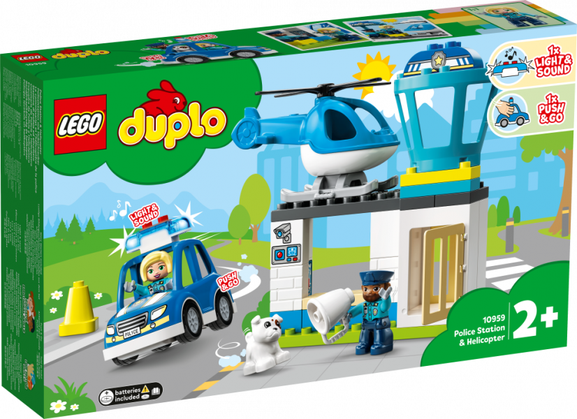 10959 LEGO® DUPLO Полицейский участок и вертолёт, с 2+ лет NEW 2022! (Maksas piegāde eur 3.99)
