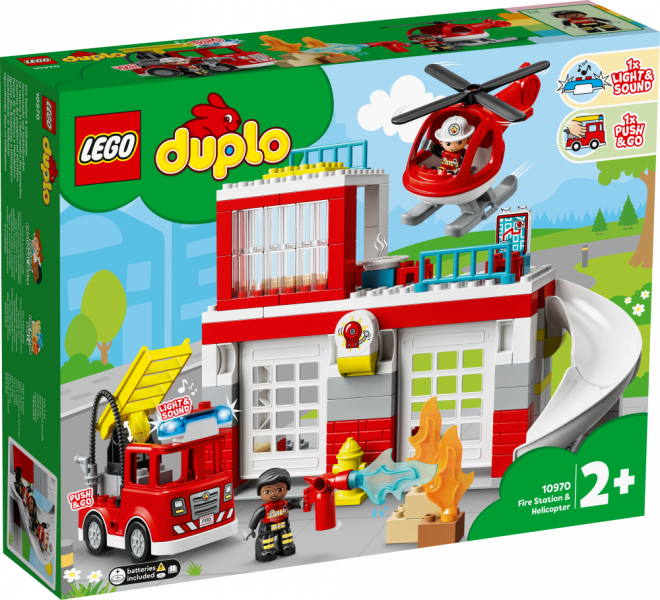 10970 LEGO® DUPLO Ugunsdzēsēju depo un helikopters, no 2+ gadiem NEW 2022! (Maksas piegāde eur 3.99)