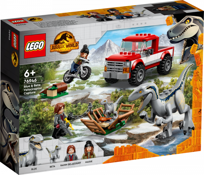 76946 LEGO® Jurassic World Velociraptoru Blū un Betas notveršana, no 6+ gadiem, NEW 2022! (Maksas piegāde eur 3.99)
