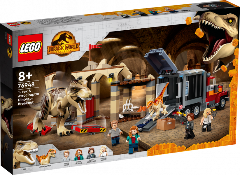 76948 LEGO® Jurassic World Побег атроцираптора и тираннозавра!