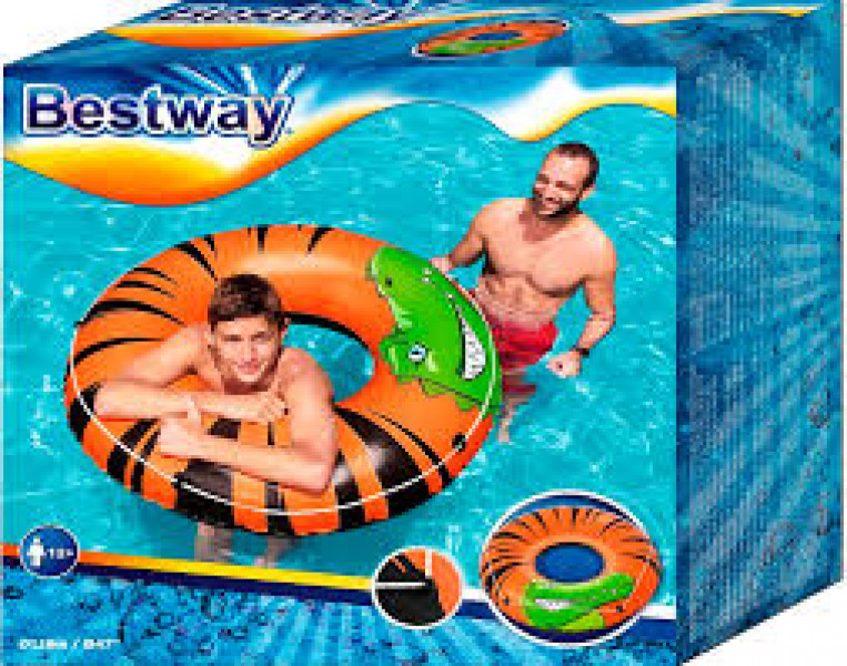 BESTWAY peldēšanas riņķis River Gator 1,19m diametrā 12+ gadi